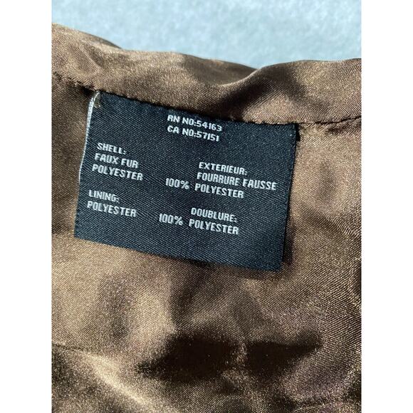 Marc New York Andrew Marc Curly Lamb Coat L Fuzzy Brown Shearling Cozy Soft - Picture 6 of 10